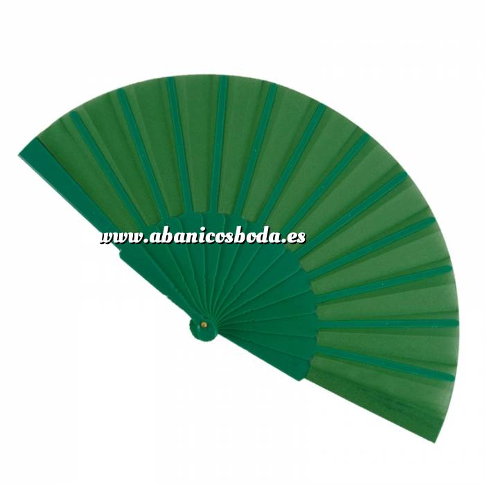 Imagen Abanico Económicos Abanico de tela Verde (con varillas de plástico) (Últimas Unidades) 